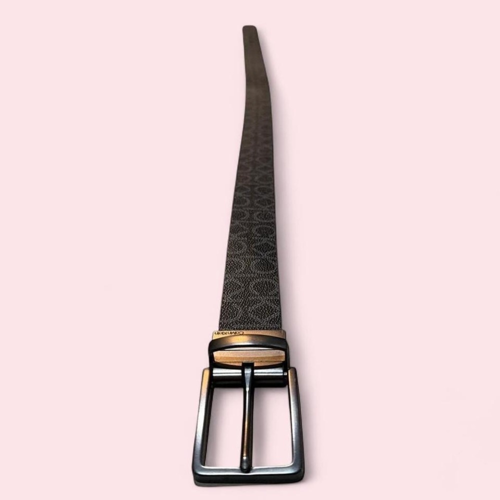 Calvin Klein Monogram Reversible Belt Black Square Buckle